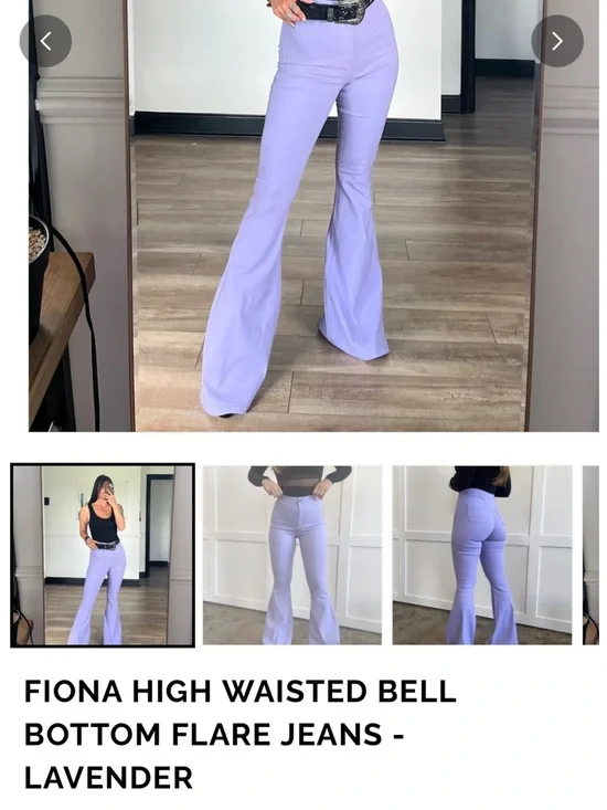 High Waisted Bell Bottom Jeans - Picture 2 of 3